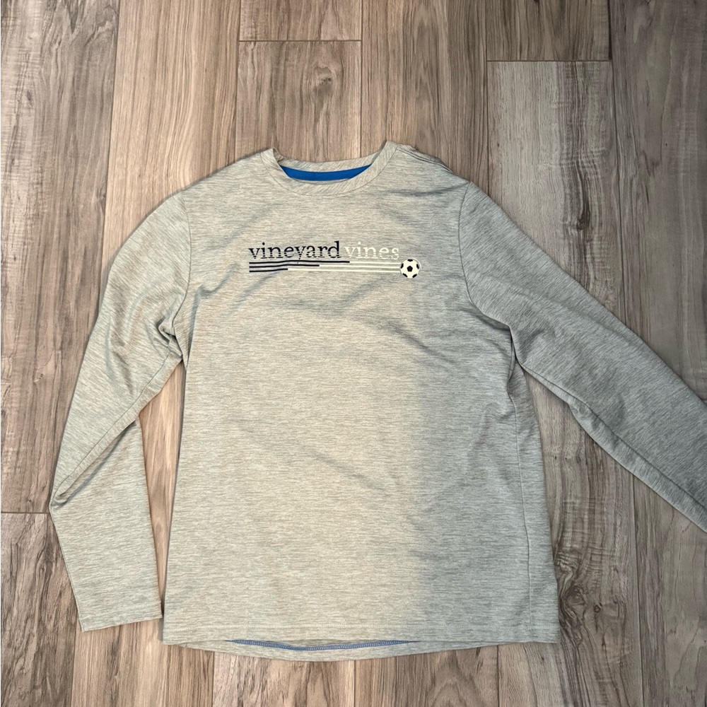 Vineyard Vines Light Gray Kids Long Sleeve Tee